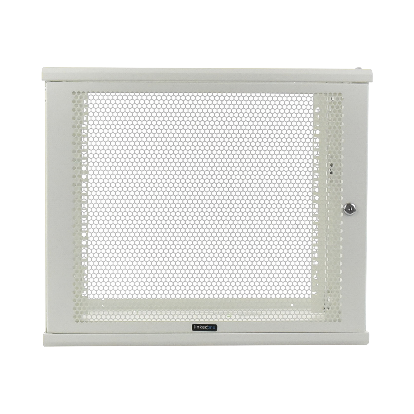 Gabinete Linkedpro de Montaje en Pared, 19in, Puerta Perforada, 9 UR, 450 mm de Profundidad, Color Blanco