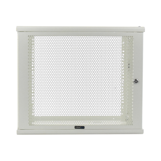 Gabinete Linkedpro de Montaje en Pared, 19in, Puerta Perforada, 9 UR, 450 mm de Profundidad, Color Blanco