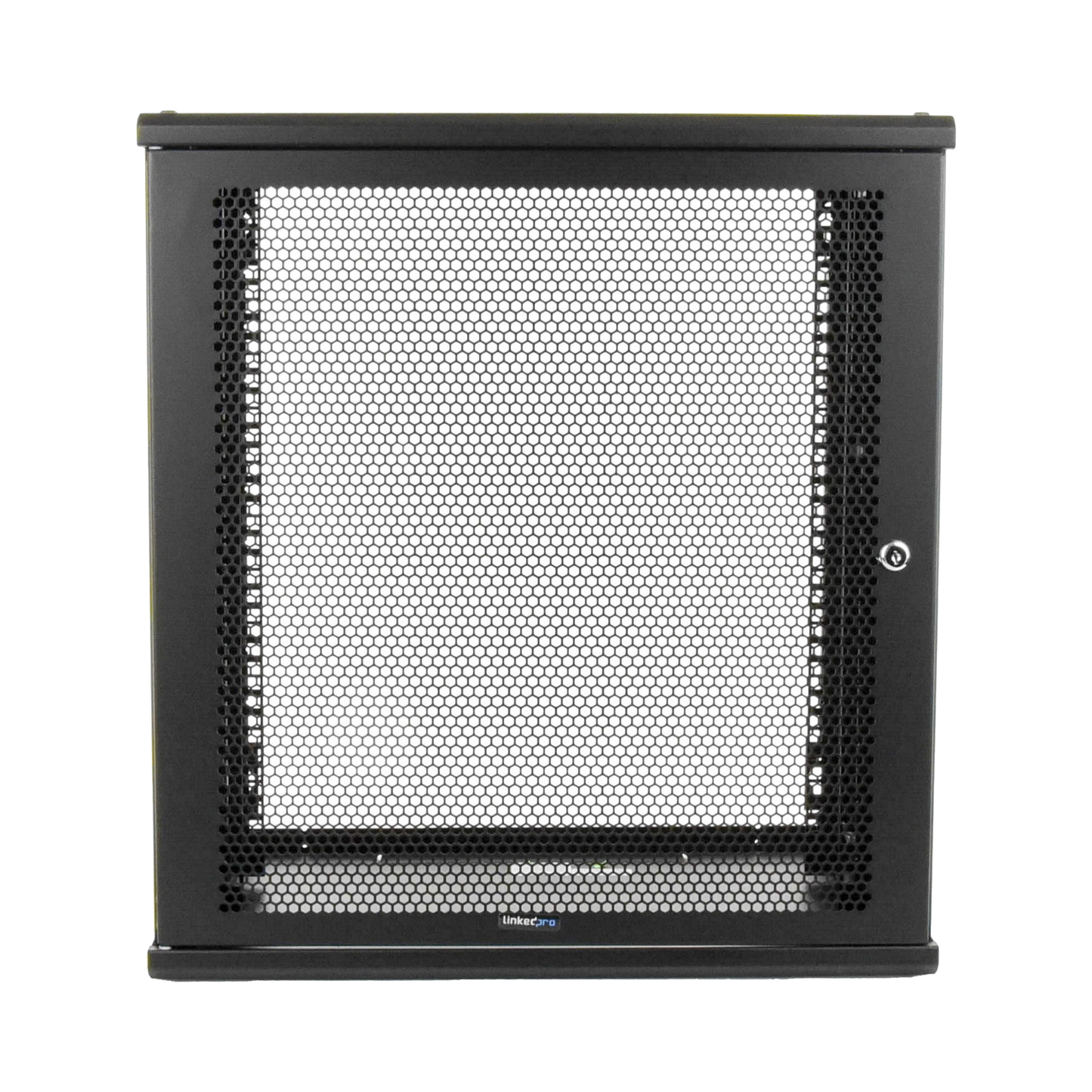 Gabinete Linkedpro de Montaje en Pared, 19in, Puerta Perforada, 12 UR, 450 mm de Profundidad, Color Negro