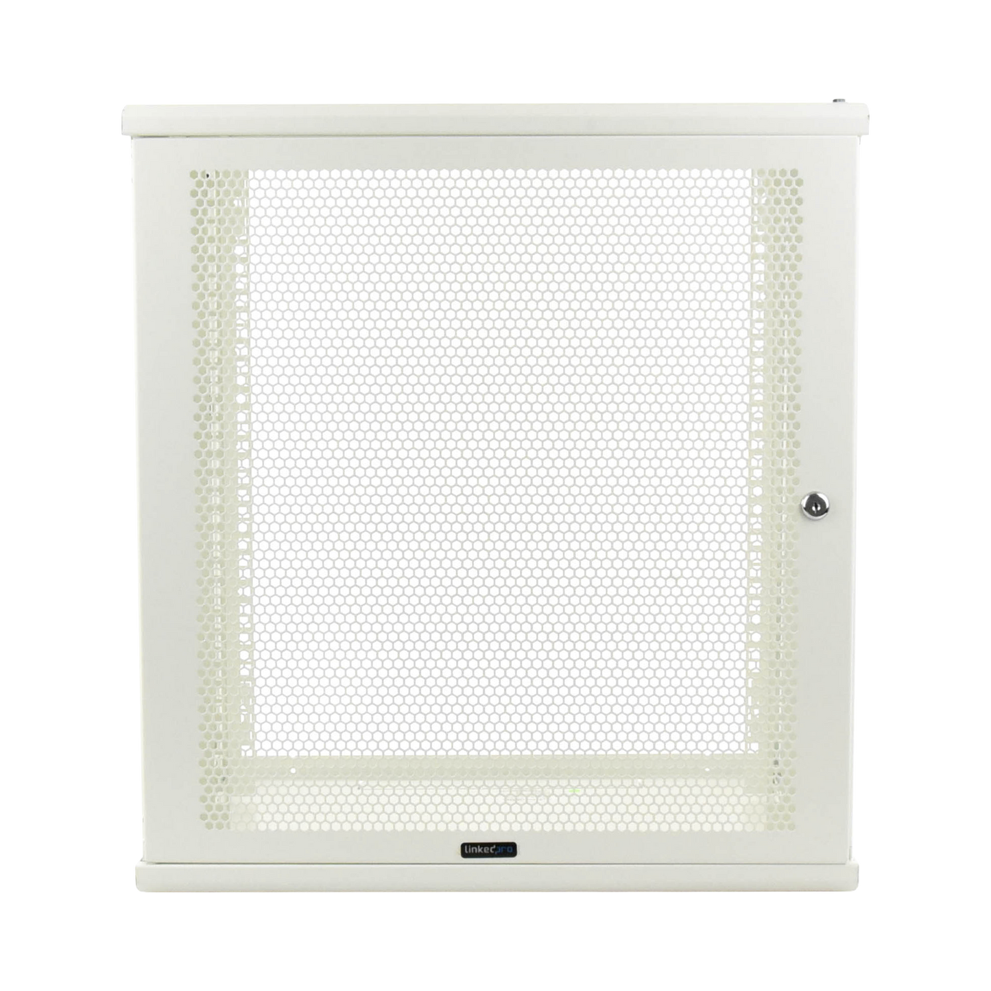 Gabinete Linkedpro de Montaje en Pared, 19in, Puerta Perforada, 12 UR, 450 mm de Profundidad, Color Blanco