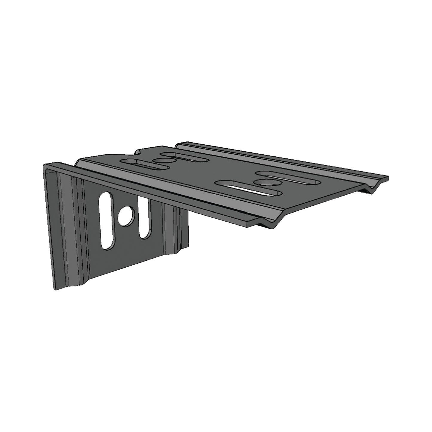 Ménsula económica MallaFils, para montaje en pared, para anchos de charola de 100 mm, con acabado electrozinc