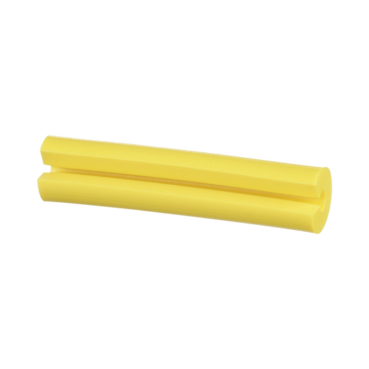 Manguito Porta Etiquetas de Identificación, Para Fibra Simplex de 2 mm, 1 in de Largo, Color Amarillo, Paquete de 100pz