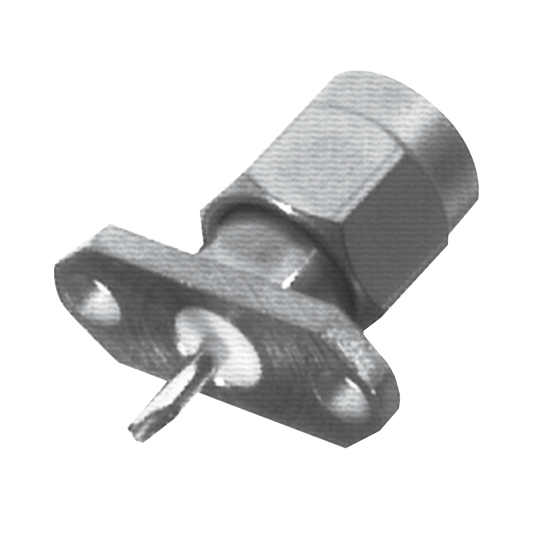 Conector SMA Macho de 2 Perforaciones, Montaje en Panel con Terminal Soldable, Níquel/ Oro/ Teflón.?