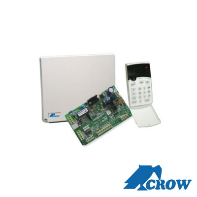 Panel de alarma híbrido de 4 a 8 zonas, soporta zonas inalámbricas, funciones de control de acceso, incluye teclado de leds y detector de movimiento SWANQUAD