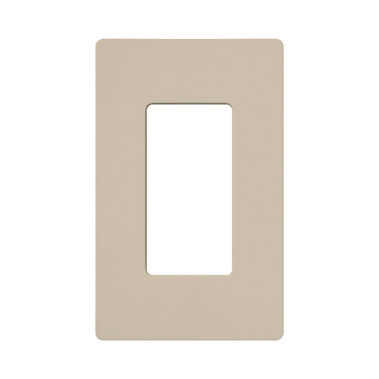 Placa de pared 1 espacio, para atenuador (dimmer), apagador ó control remoto inalámbrico LUTRON.