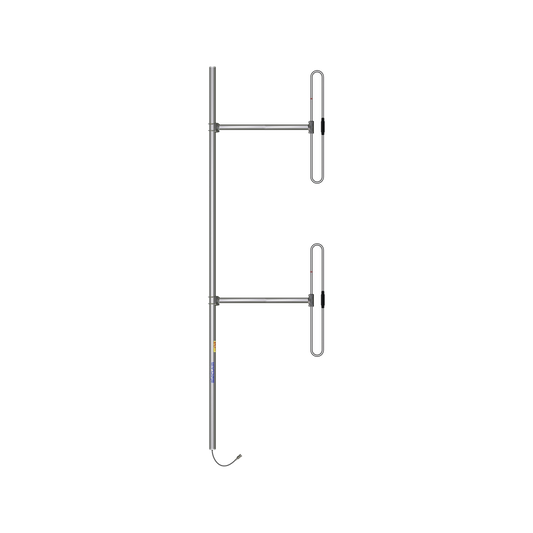 Antena Base de 2 Dipolos, 138-174 MHz, 5 dBd, 36 MHz de Ancho de Banda, Bi-direccional, 300 Watt, N Macho, Inclinación Opcional "Tilt" de 0, 2, 4, 6, 8 o 10 Grados.