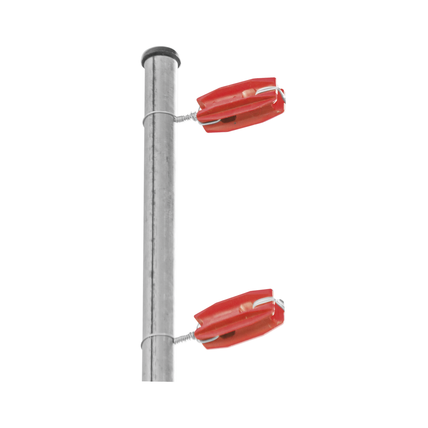 Aislador de color Rojo para postes de esquina de alta Resistencia con Anti UV de uso en cercos eléctricos