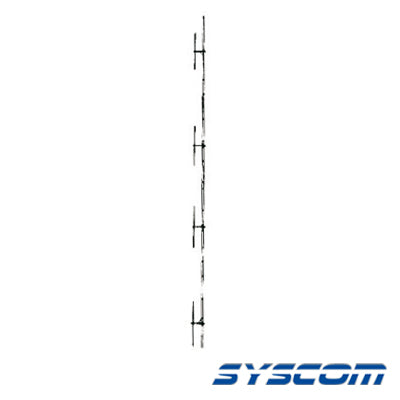 Antena Base UHF, de 4 Dipolos, Rango de Frecuencia 450 - 470 MHz.