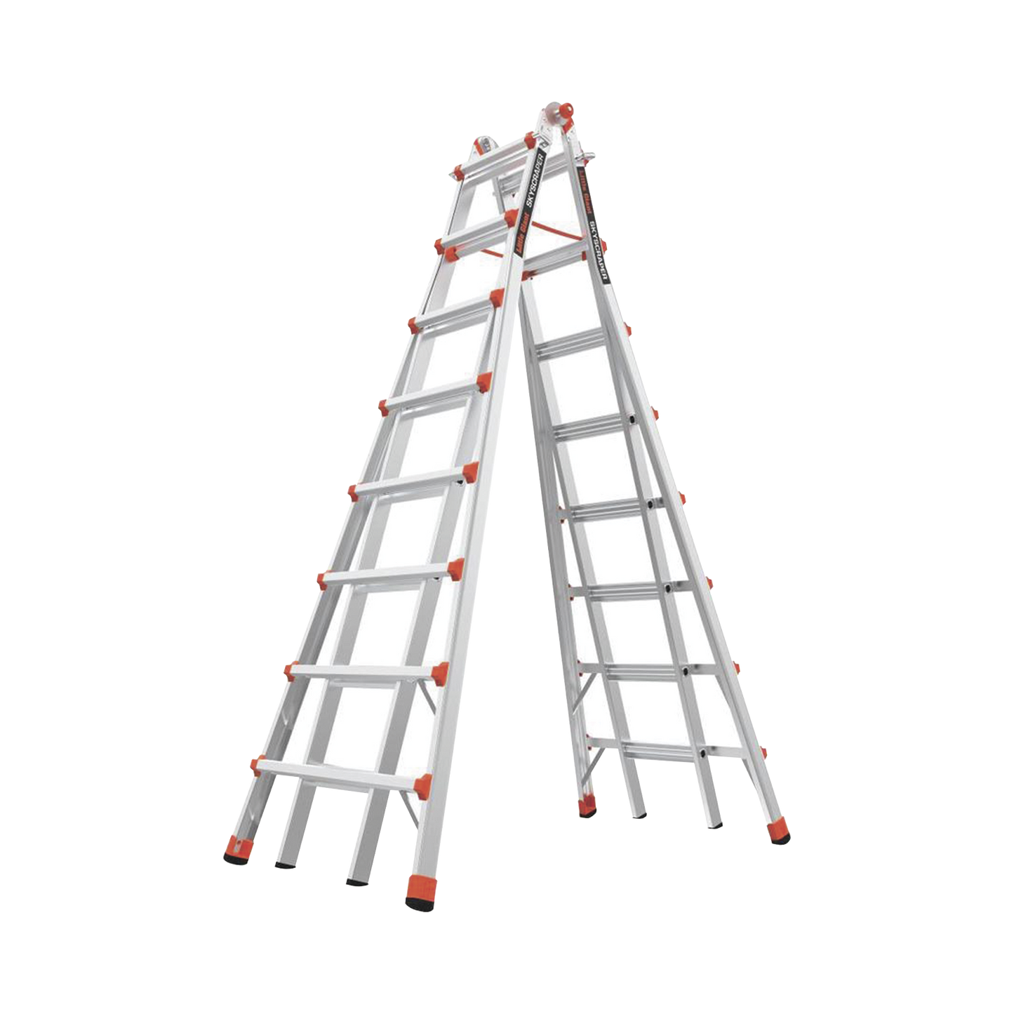 Escalera telescópica en "A" de 5.1 metros de aluminio.