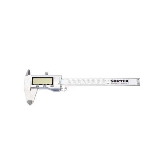 Vernier digital con pantalla apertura 0 - 6" , fabricado en acero inox.