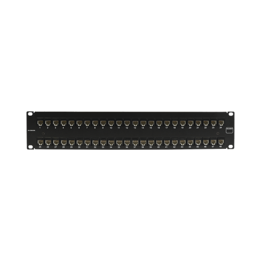 Patch Panel UltraMAX. UTP, Precargado con Jacks Cat5e, 48 Puertos, Plano, 2U