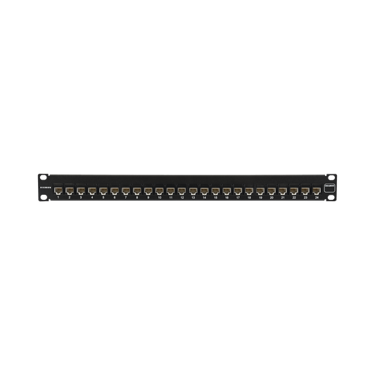 Patch Panel UltraMAX. UTP, Precargado con Jacks Cat6, 24 Puertos, Plano, 1U