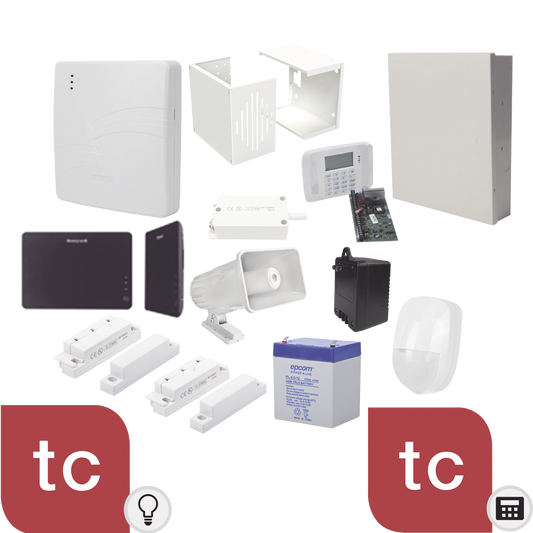 Kit de Sistema de Alarma con Sensores Cableados y Modulo de Automatizacion Z-Wave