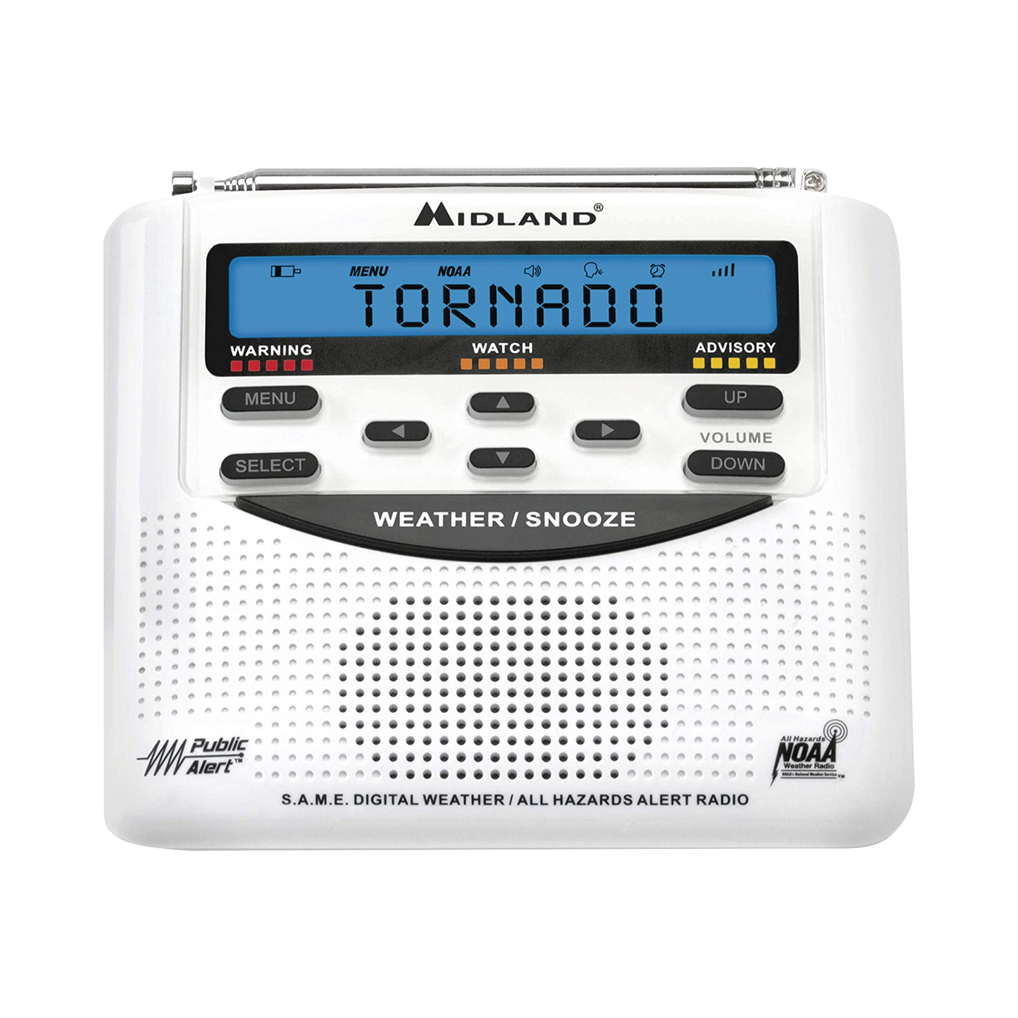 Radio receptor del Sistema de Alerta Sísmica Mexicano y meteorológico NOAA, vía radio en VHF y mediante códigos EAS-SAME