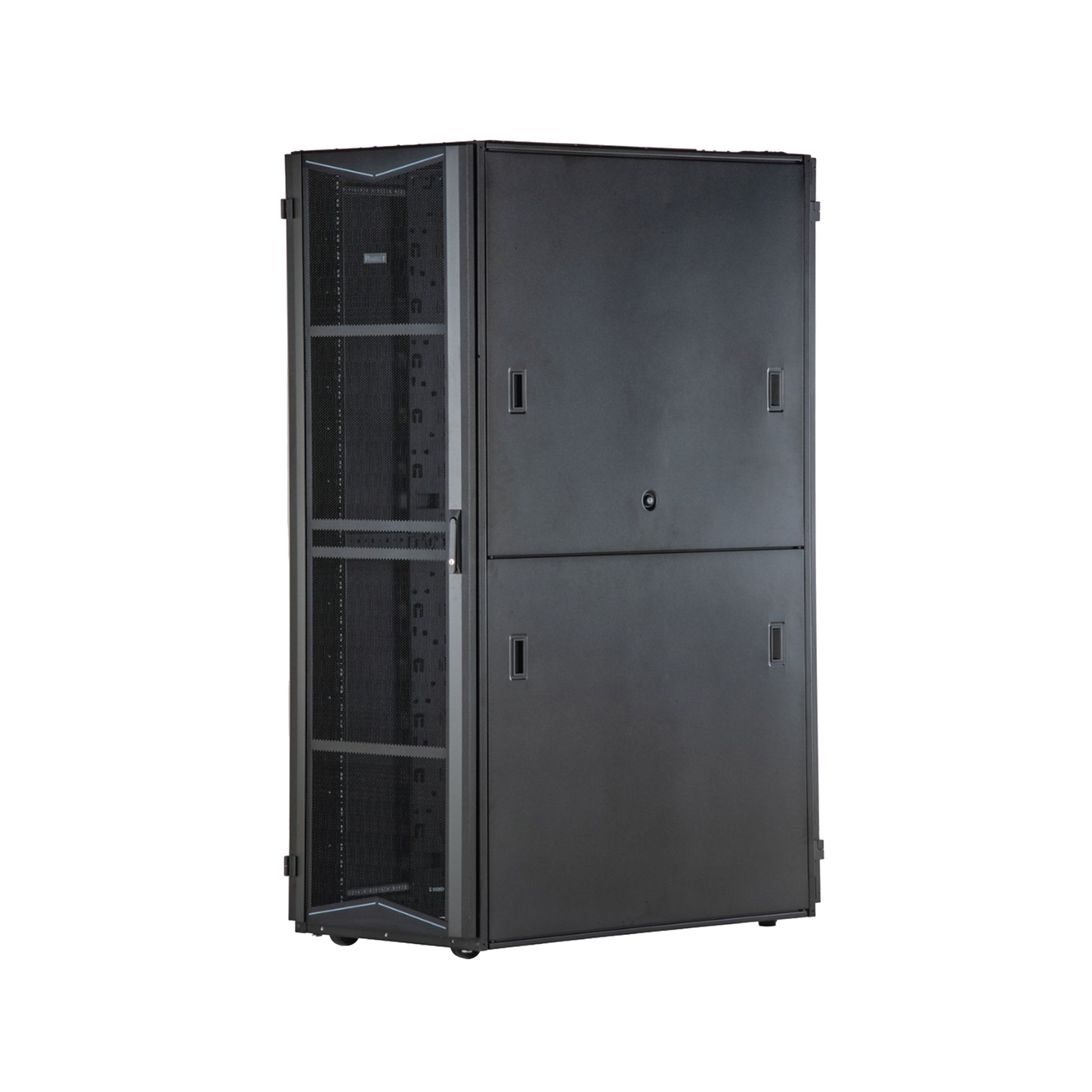 Gabinete FlexFusion para Centros de Datos, 45 UR, 800 mm de Ancho, 1200 mm de Profundidad, Fabricado en Acero, Color Negro