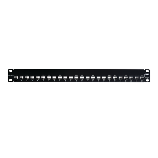 Patch Panel UTP Z-MAX de 24 puertos, Precargado con Jacks Categoría 6, Plano, 1UR