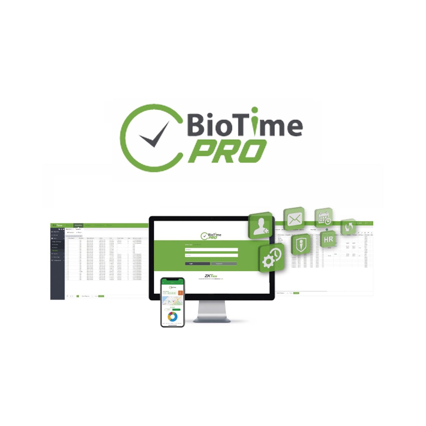 Software de Gestión Centralizada de Asistencia BIOTIMEPRO Licencia LITE 10 dispositivos y 1000 empleados